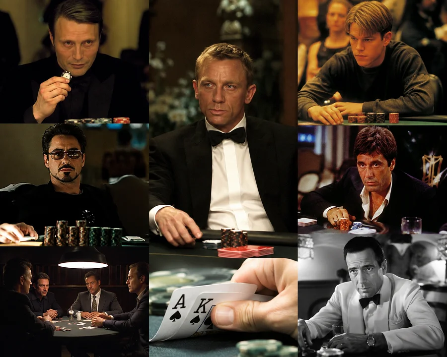 Pokerikohtaukset elokuvahistoriassa